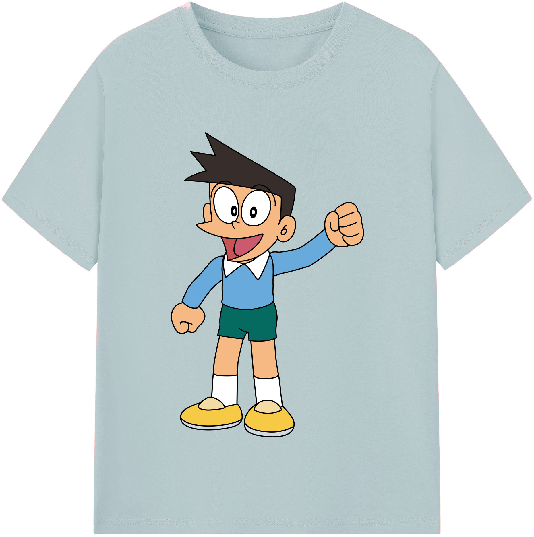 （画像用） ドラえもん 骨川 スネ夫 Doraemon Honekawa Suneo 綿100％半袖Tシャツ（フロントプリント）
